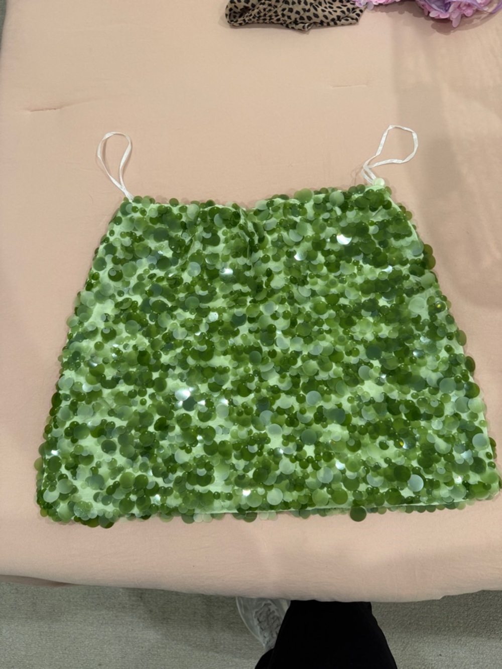 Green Sequin Mini Skirt from Walker Rose Boutique